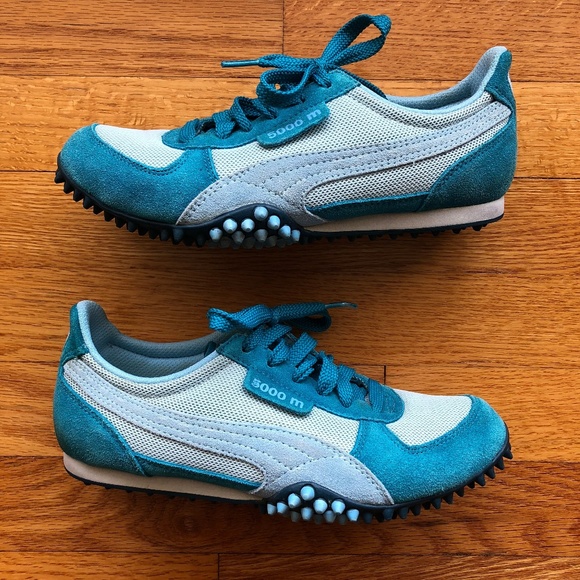 Puma Shoes | 5000m Athletic Suede Blue Turquoise 6 | Poshmark